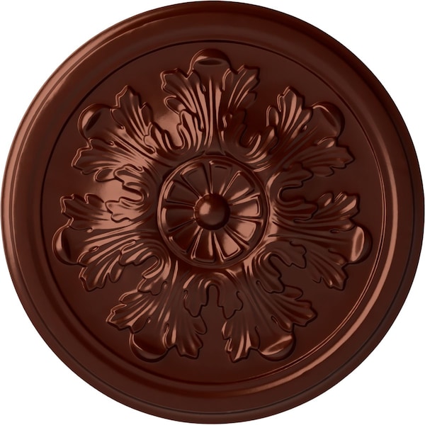 Ekena Millwork Legacy Acanthus Ceiling Medallion (Fits Canopies up to 3 1/2"), 12 3/4"OD x 7/8"P, Antique Copper CM12LEACS - main